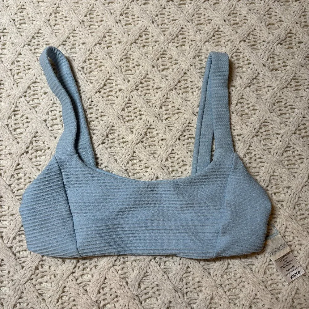 L*Space Jess Blue Bikini Top Swimwear – Women’s XS‎ - NWOT